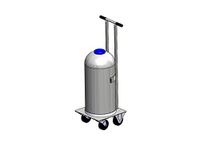 FWF DEWAR Cylinder CART Holds 1 NITROGEN Cylinder Diameter 11.5" Made in USA