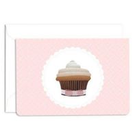 Dolce Blank Glitter Note Card - Vanilla (1 Folded Note Card + 1 Envelope) - Cupcake | Rungtong & Co. Stationery Line