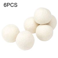 6 Pcs Wool Dryer Balls, Laundry Balls Eco Hi-Ball Laundry Fabric Softener Chemical Free Reduces Wrinkles