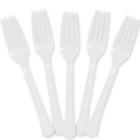 Extra Heavy Weight Plastic Forks | 20ct (Frosty White)