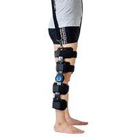 Adjustable Hinged ROM Knee Brace for Men, Fracture Post-Op Recovery Orthopedic Knee Immobilizer Brace Patella Full Leg Stabilizer Splint with Strap