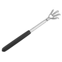 Detectorcatty Compact Telescopic Claw Stainless Steel Massager Back Scratcher 22-58cm Adjustable Back Scratching Massage Hand Claw