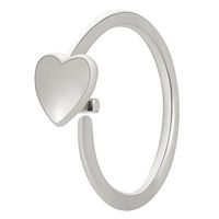 Women Charming Nose Rings Love Heart Pattern Lip Ear Clip On Avoid Piercing Best Beauty For gift Creative Accessories Elegant Design Style Cute | Color - Sliver
