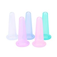 Coohole New 5 Pcs Large Cup Facial Face Eye Silicone Cupping Vacuum Lifting Massage Ageing, Random Color