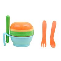 Ugthe Infant Products 9Pcs/Set Manual Baby Fruit Food Mills Grinder Grinding Bowl Masher Feeding Tools - Blue