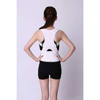 Comfort Posture Corrector Shoulder and Back Brace Support Lumbar Support for Men and Women,White,S