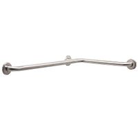 CSI Bathware BAR-HA3636-TW-125-SA Horizontal Angle Grab Bar, Satin Satinless