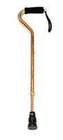 FlexTIP Walking Cane - Light Gold with Silver Etching