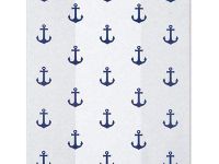 Small Nautical Navy Blue"Anchors" 7x2x4" Cello Party Treat Food Snack Bags (25 ct)
