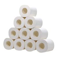 10 Rolls Soft Toilet Paper, Home White Toilet Paper Toilet Roll Tissue Roll Pack of 3Ply Paper Towels Tissue (10 rolls)