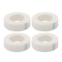 Lurrose 4 Rolls of eyelash extension tape supply micropore paper medical tape (white)
