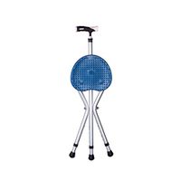 The Elderly Legs Are Not Convenient Crutch Chair Stable Aluminum Alloy Anti-slip Mat Aided Get Up Help Walk And Help Up The Stairs Adjustable Height (Color : A)