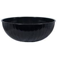 Party Essentials Plastic Serving Bowl, 192-Ounce Capacity, Black (Case of 6)