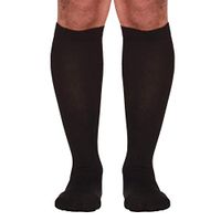 Made in The USA - Compression Socks for Men - Soft Microfiber Dress Socks with Graduated Support Firm 20-30mmHg - Closed Toe, Size Large, Color Black - Absolute Support A2012BL3