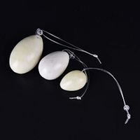 LINKALO White Natural Jade Egg Kegel Exercise 3in1 Set Pelvic Floor Muscle Vaginal Exercise Yoni Egg Ben Ball Massage Women Gift