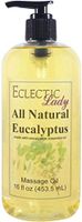 All Natural Eucalyptus Massage Oil, 16 oz, 100% Natural Ingredients, With Sweet Almond Oil and Organic Jojoba Oil, Preservative Free