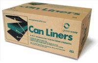 Greencore Recycled Plastic Can Liners 55 Gal (Black) - Case of 100