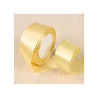 5Meters/Lots 2.5Cm 4Cm 5Cm Silk Satin Ribbons Christmas Halloween Gift Wrapping Wedding Decoration Ribbons DIY Rose Bow Material,Champagne,5Cm