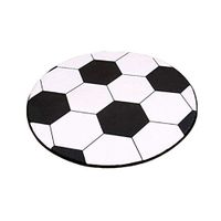 Super1798 Dustproof Soccer Shape Rug Coffee Table Chair Floor Carpet Mat Pad Home Decor - 80-80