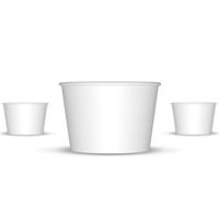 8 oz Paper Hot/Cold Ice Cream Cups - 100ct (White)