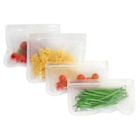 narutosak Reusable Frosted Food Storage Bag Set of 5, Self Sealed Freezer Bags Airtight Seal, Vegetable Fruits Storage Bag Pouch, Store Fresh Food Sandwiches Lunch and Snack