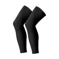 Leg Sleeves Compression Long Sleeve Calf and Shin Supports for Football Basketball Cycling Size M (Black)