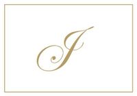 Thank You Notes Personalized Stationery Note Cards for Thank You Note Monogrammed Initial Box of 8 Gold Letter J