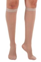 Made in USA Absolute Support Women's Compression Stockings 15-20 mmHg - Sheer Knee High Medium Graduated Support - Medium, Nude A101NU2