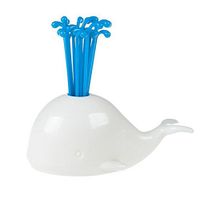 LIVDAT Cute Whale Fruit Vegetable Picks Cake Snack Fork Dessert Appetizer Appetiser Toothpicks Salad Forks Home Kitchen Decoration Gadget