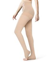 Medical Grade Compression Pantyhose (Open Toe) Women Men- Opaque Toeless Compression Stockings Pantyhose Support Hose Firm Graduated Support 20-30mmHg Helps Relieve Symptoms of Mild Varicose Veins