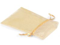 Champagne Organza Bags 5x7"With Satin Drawstrings (1 unit, 10 pack per unit.)