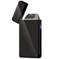 Kivors Plasma Arc Beam Lighter, USB Rechargeable Electric Windproof Arc Lighter Holiday Festive Gift - no Butane - splashproof - Flameless (Black B)