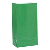 Green Paper Party Favor Bags, 12ct
