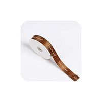 25mm 5M Just for You Printed Polyester Ribbon for Wedding Christmas Party Decorations DIY Bow Craft Ribbons Card Gifts Wrapping,Coffee