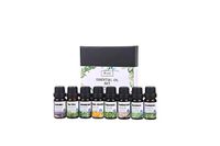 iSobo 100% Pure Therapeutic Grade Essential Oils Set || Peppermint/Tea Tree/Rosemary/Lemongrass/Lavender/Eucalyptus/Frankincense/Sweet Orange Best For Oil Diffuser, Massage, soap and facial cream