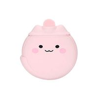 Oneone Rubber Hot Water Bottle Warmer 450ml, Heat Up and Refreezable Cold Pack for Pain Relief Hot Cold Therapy, Cartoon Look, Warm Hand Safe Non-Toxic for Kids (Pink)