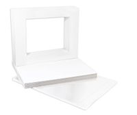 Golden State Art, Pack of 25, 11x14 White Picture Mat Set - Fit 8x10 Photos/Prints - Acid Free Bevel Pre-Cut White Core Mattes - with 25 Backing Board & Clear Bags