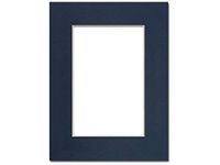 PA Framing, Single Mat, 9 x 12 inches Frame for 6 x 9 inches Photo Art Size - Cream Core/Yorktown Blue