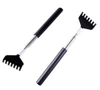 Gresdent 2Pack Telescoping Back Scratcher - Portable Extendable Metal Back Scratchers/Hand Massager for Thanksgiving, Birthday, Christmas Gifts (Black)