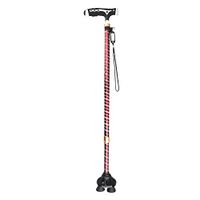 Qi Peng Crutches - Seniors Rotating Four-Leg Retractable Cane Multi-Function Anti-Skid Auxiliary Four-Prong Booster Cane Crutch (Color : B)