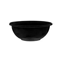 Party Essentials 8024B17 Soft Plastic Bowls, 80 oz, Black (Pack of 24)