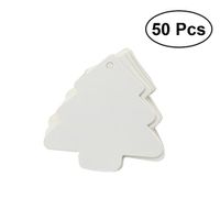 Tinksky Christmas Tree Kraft Paper Gift Tags Label Blank Hang Tag White Pack of 50