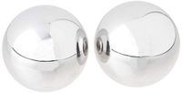 Solid Stainless Steel Plain Chi Balls, Hand Massage Balls, Hand Massaging Balls, Cloisonne Balls, Baoding Balls 1-1/4" Balls