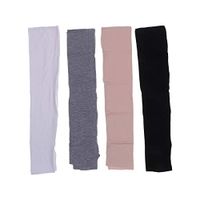 HEALLILY Ultraviolet-Proof Mitten Long Sunscreen Gloves Cycling Sun Protection Gloves Black White Light Grey Complexion 4 Pair