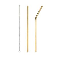 Godagoda 1/2/4Pcs with Cleaner Brush Reusable Drinking Stainless Steel Straw Barware Accessories