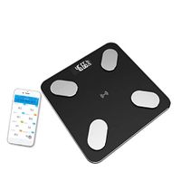 Basde Bluetooth Body Smart Wireless Digital Bathroom Scale for Body Weight, Body Fat, for Body Weight, Body Fat, Water, Muscle Mass, BMI, BMR (Black)