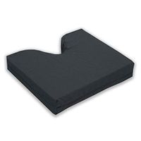 Hermell Products Coccyx Cushion with Polycotton Zippered Cover, Black