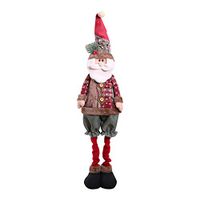 QIUUE Cute Santa/Elk/Snowman Stereo Doll Christmas Retractable Christmas Doll Christmas Scene Decoration Window Decoration Gift