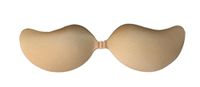 Ushoppingcart Quality Invisible Bust Magic Self Adhesive Front Closure Strapless Backless Push up Breast Bra Deep V Cleavage (M(B-C CUP), Black)