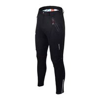 BeesClover Waterproof Winter Thermal Fleece Cycling Pants Men Cycle MTB Bike Clothing Bicycle Trousers Running Fitness Compression Tights Winter Pants XL